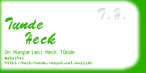 tunde heck business card